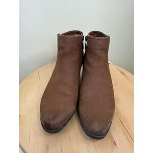 Blondo Valli Waterproof Nubuck Brown Ankle Booties Women’s 7 Good Used Condition